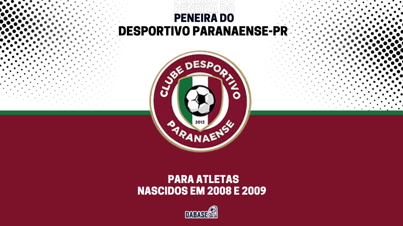 Desportivo Paranaense-PR tem inscrições abertas para peneira no sub-13