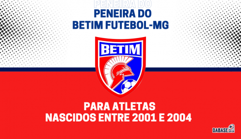 Betim Futebol-MG realizará peneira para a equipe sub-20