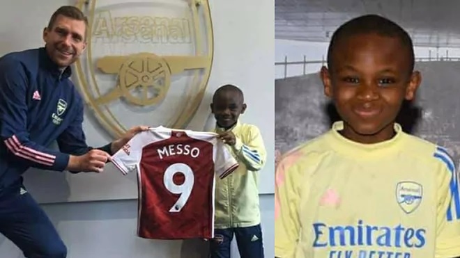 Arsenal-ING contrata joia africana de apenas 10 anos de idade