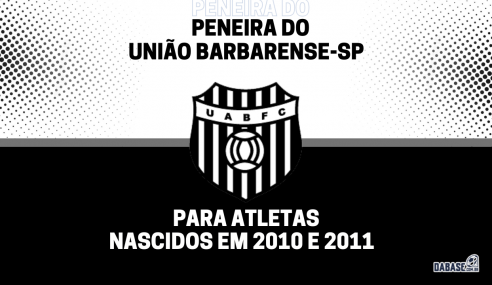 União Barbarense-SP realizará peneira para a equipe sub-11