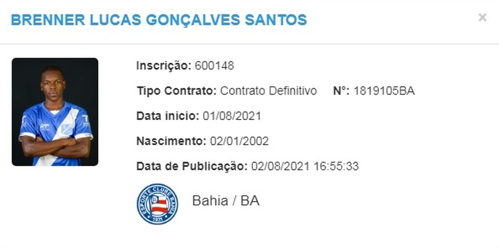 Bahia acerta contratação de atacante do Taubaté para o sub-20