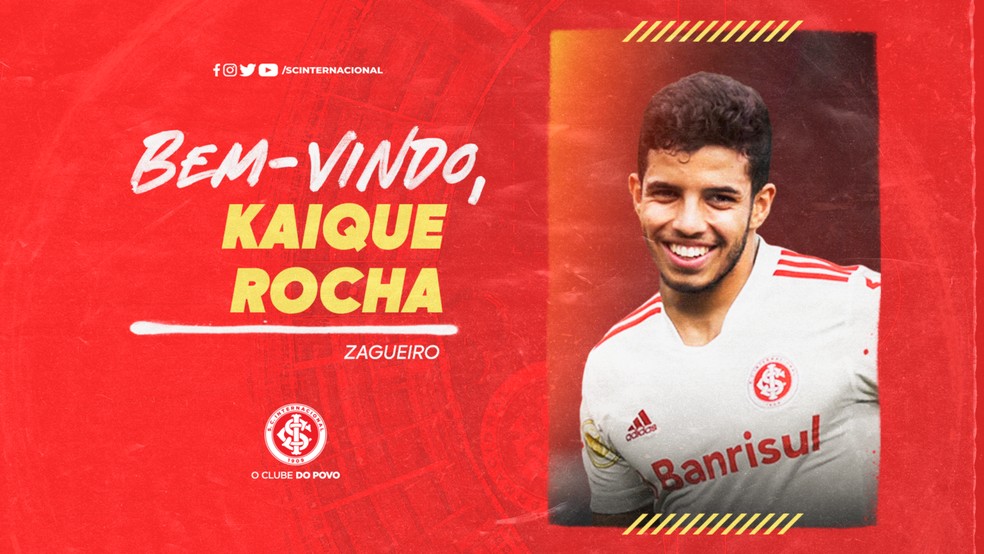 Internacional oficializa a contratação de Kaique Rocha
