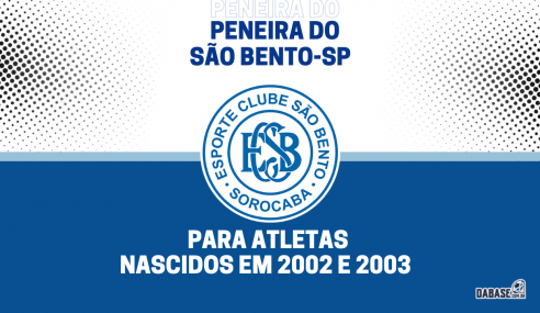 São Bento-SP realizará peneira para a equipe sub-20