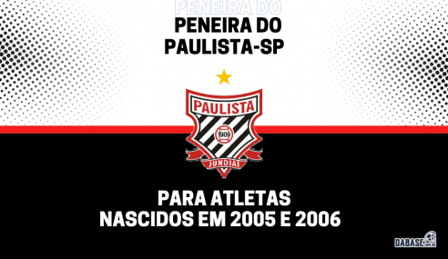 Paulista-SP realizará peneira para a equipe sub-17