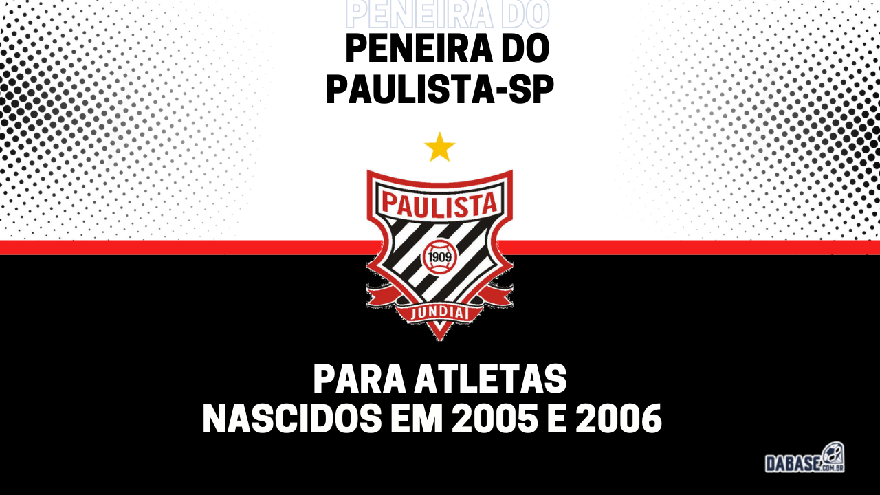 Paulista-SP realizará peneira para a equipe sub-17