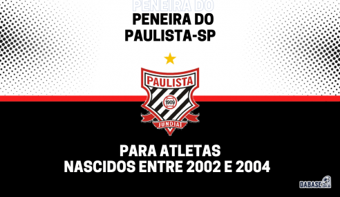 Paulista-SP realizará peneira para a equipe sub-20