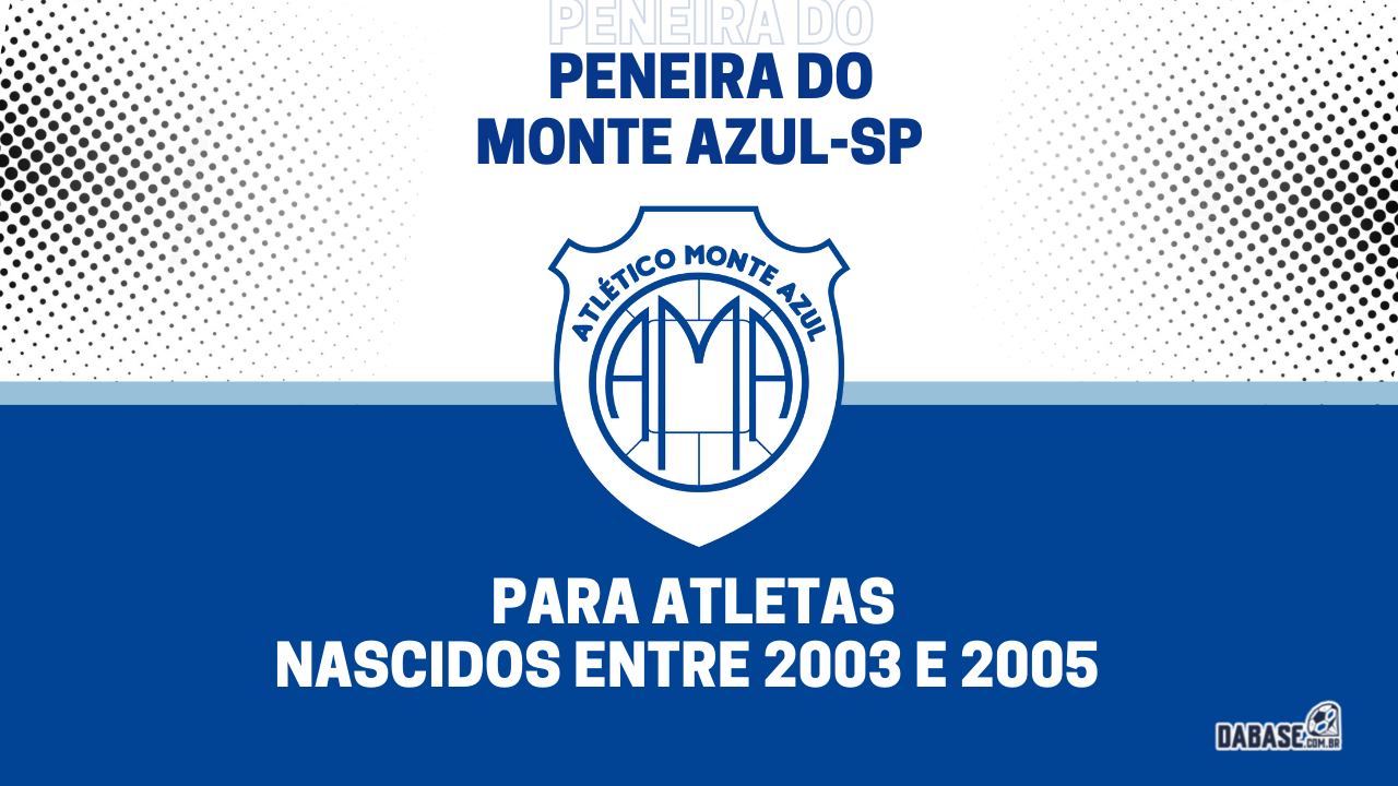 Monte Azul-SP realizará peneira para a equipe sub-20