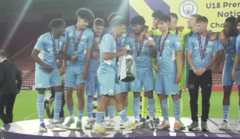 Manchester City conquista título do Inglês Sub-18 mais uma vez