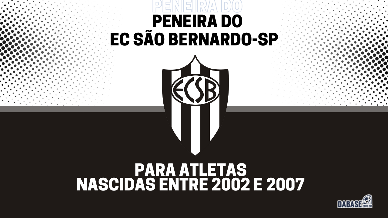 EC São Bernardo-SP realizará peneira para a base feminina