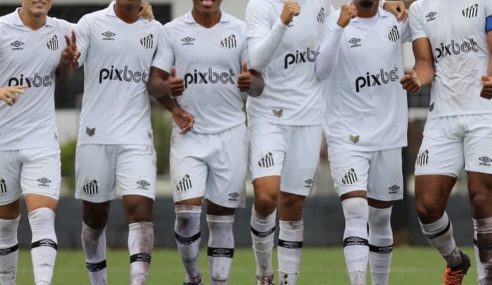 Santos goleia e segue 100% no Paulista Sub-20