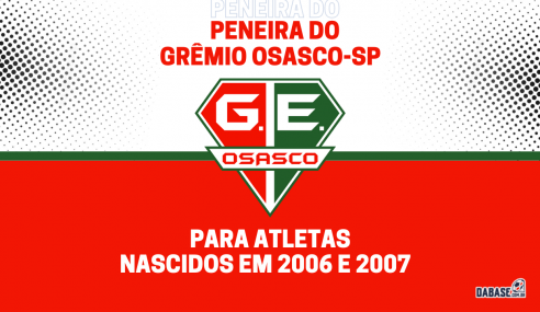 Grêmio Osasco-SP realizará peneira para a categoria sub-16