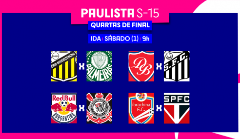 FPF divulga tabela das quartas do Paulista Sub-15