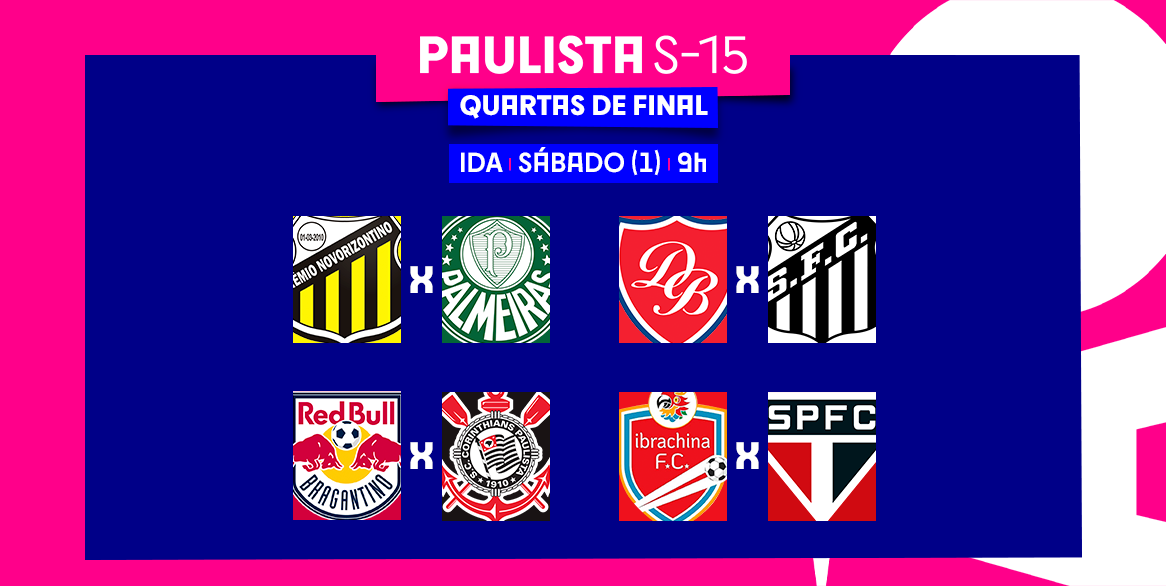 FPF divulga tabela das quartas do Paulista Sub-15
