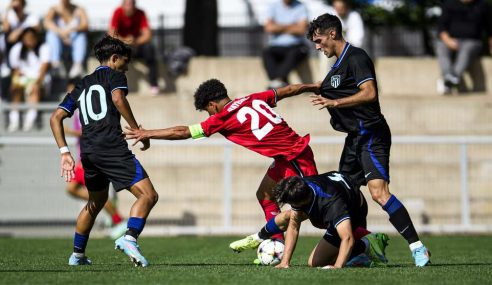 Atlético de Madrid assume liderança isolada no Grupo B da Uefa Youth League