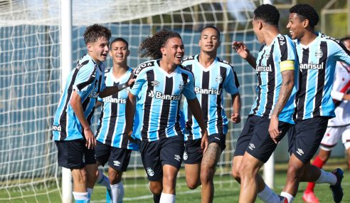 Grêmio goleia Atlético-GO e entra no G-4 do seu grupo no Brasileirão Sub-17