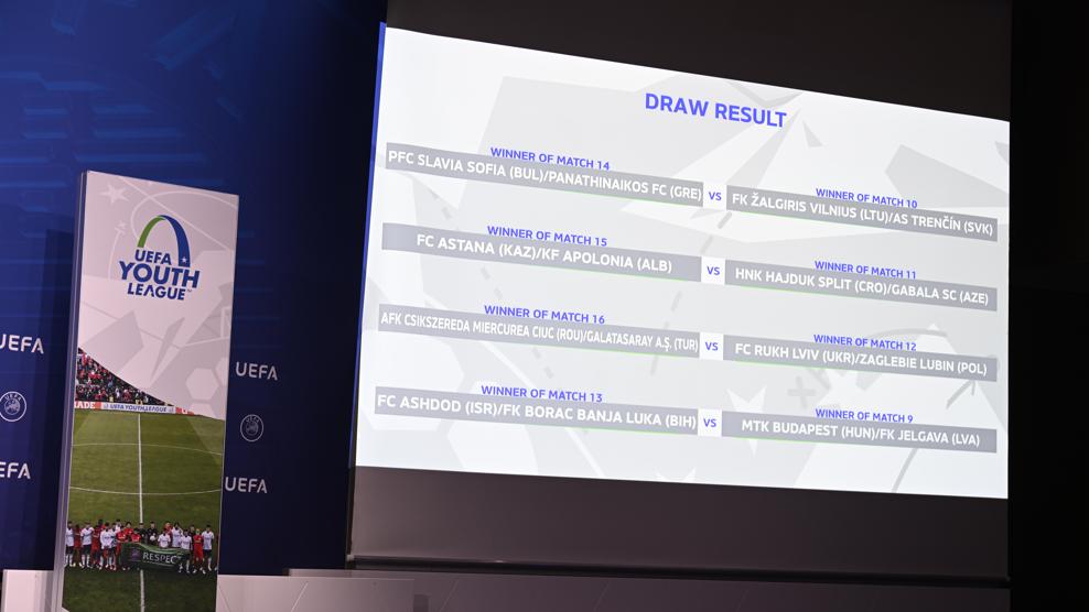 Definidos os confrontos da fase preliminar da Uefa Youth League