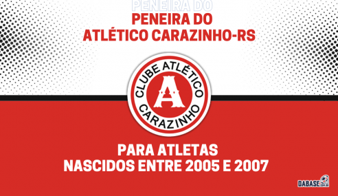 Atlético Carazinho-RS realizará peneira para duas categorias
