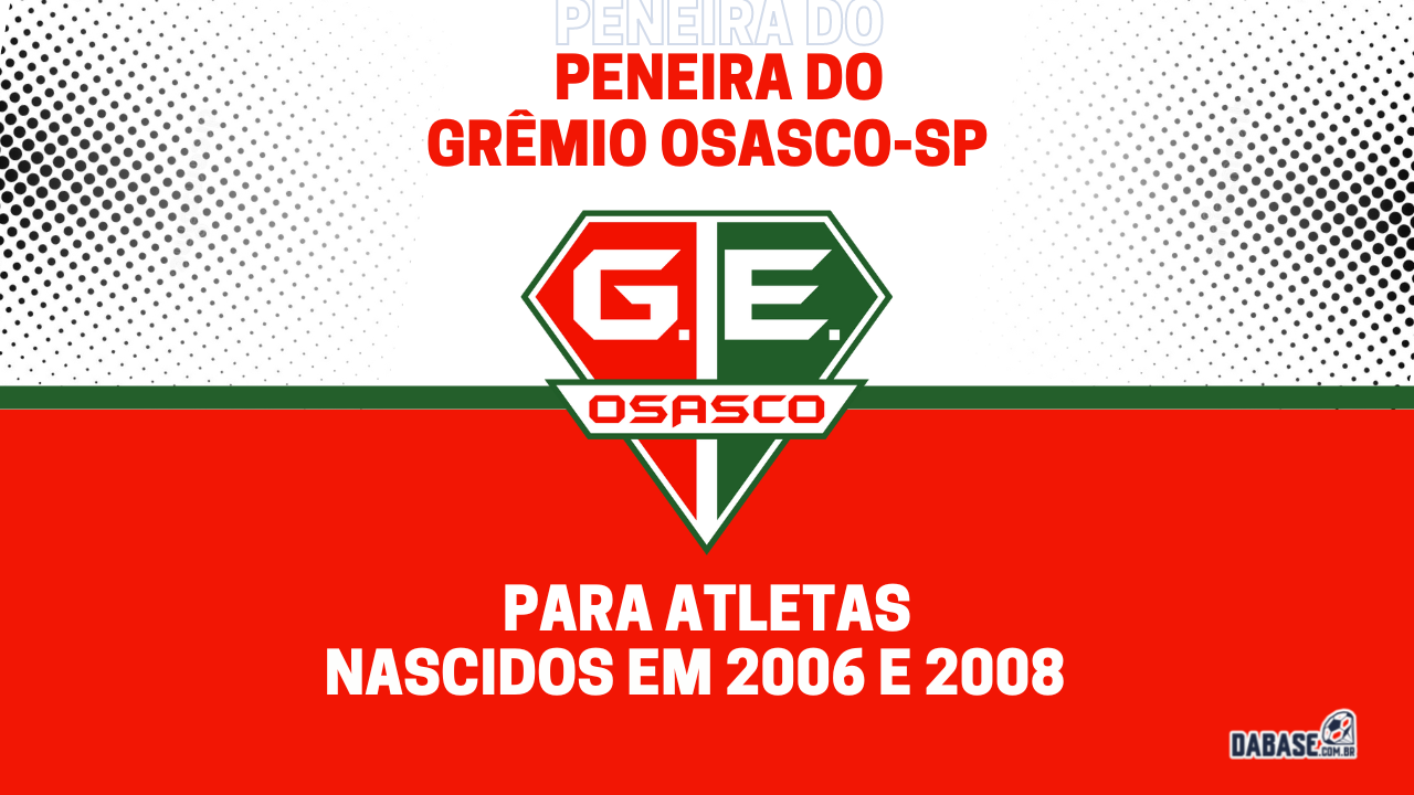 Grêmio Osasco-SP realizará peneira para duas categorias