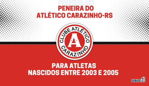 Atlético Carazinho-RS realizará peneira para a categoria sub-20