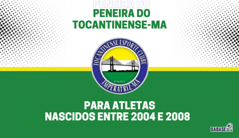 Tocantinense-MA realizará peneira para a categoria sub-19