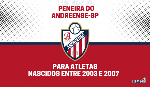 Andreense-SP abre inscrições de peneira para duas categorias