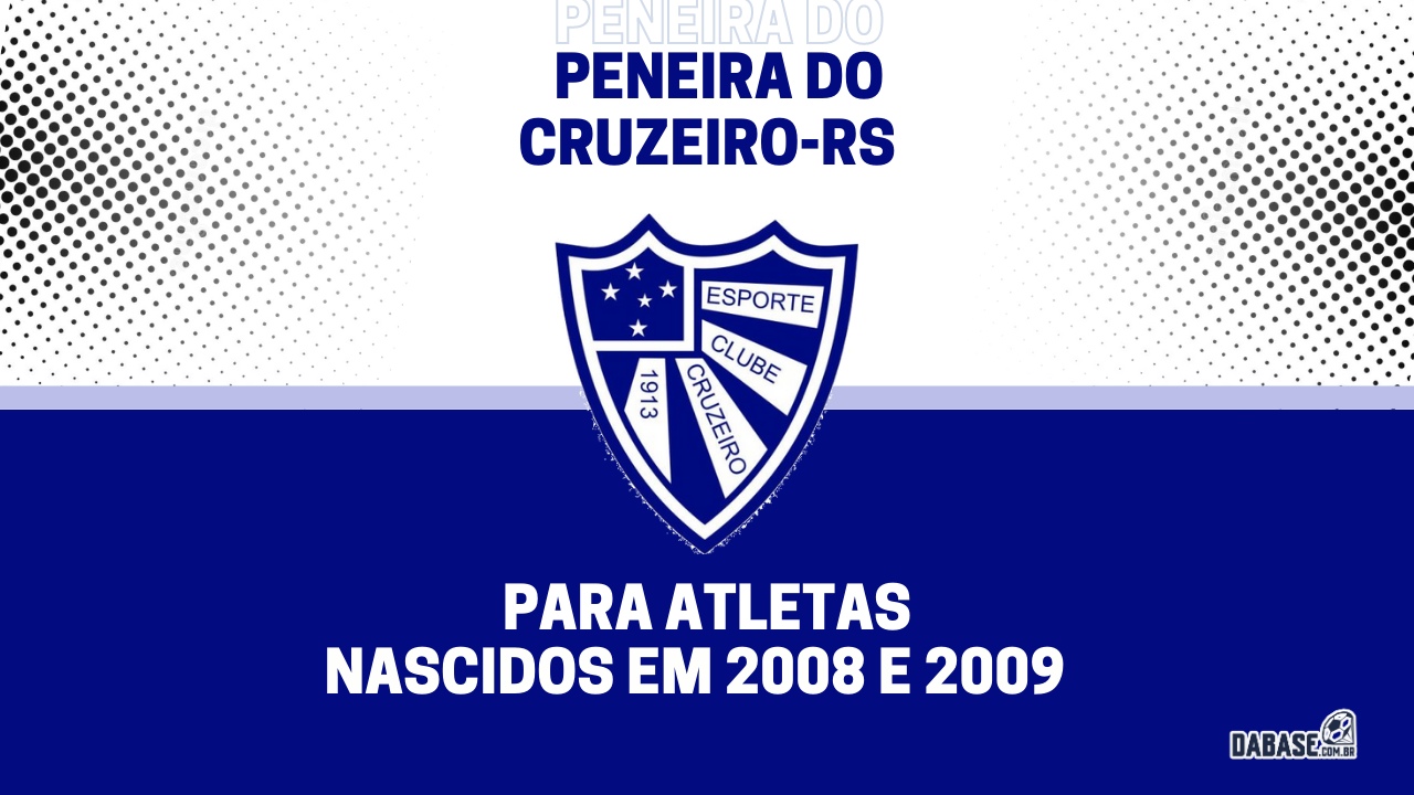 Cruzeiro-RS realizará peneira para a categoria sub-16