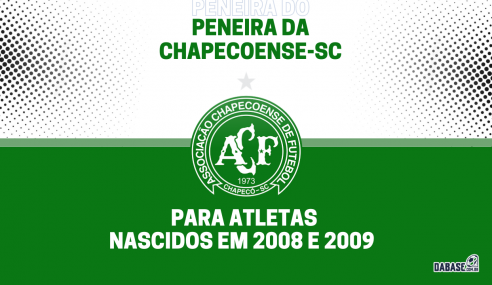 Chapecoense-SC realizará peneira para a categoria sub-15