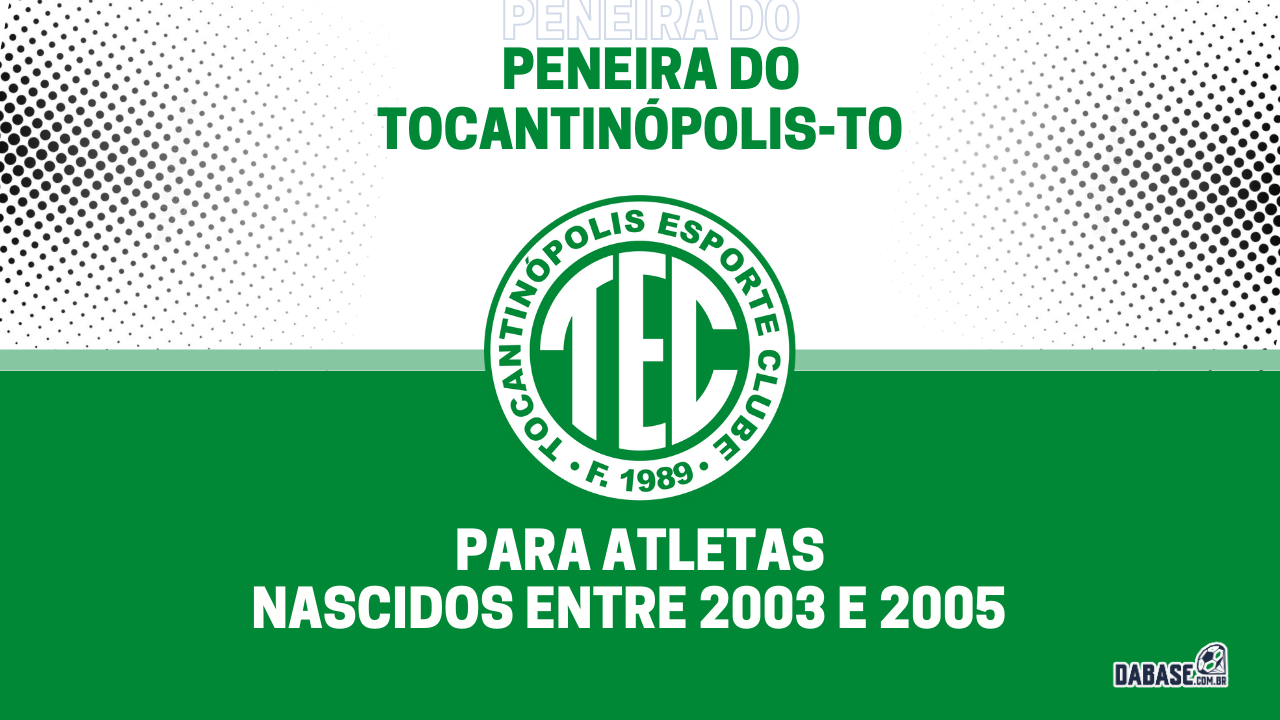 Tocantinópolis-TO realizará peneira para a categoria sub-20