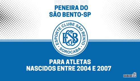 São Bento-SP realizará peneira para a categoria sub-20