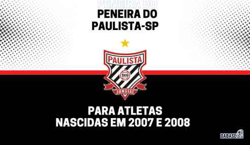 Paulista-SP realizará peneira para categoria sub-17 feminina