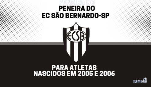 EC São Bernardo-SP realizará peneira para categoria sub-20