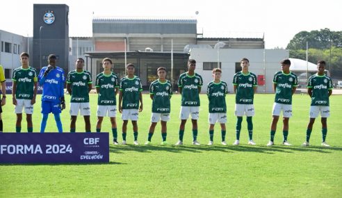 Palmeiras e Grêmio seguem 100% na Liga Sub-13